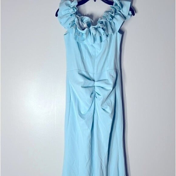 AQUA Ruffled Off The Shoulder Formal Dress, gown evening dress size 8 - Picture 8 of 10